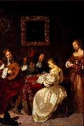 Casper Netscher A Musical Evening oil painting